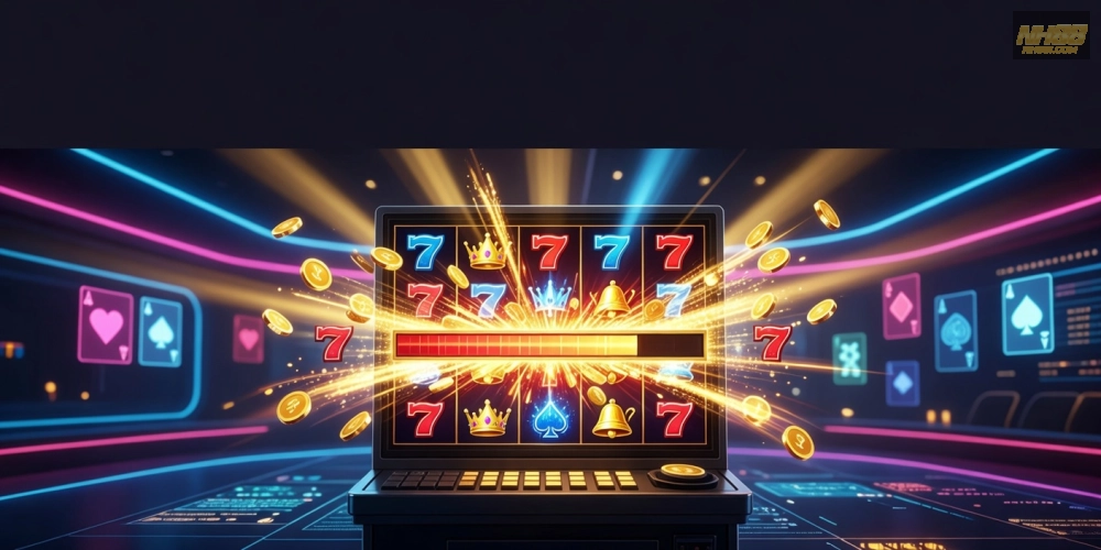 Minh họa khái niệm nổ hũ trên nền tảng NH88 với hình ảnh jackpot tích lũy