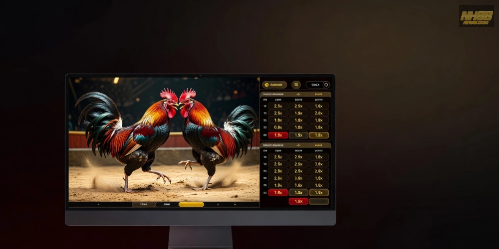 Minh họa giao diện xem trực tiếp đá gà casino nh88 với hình ảnh sắc nét và kèo cược hấp dẫn